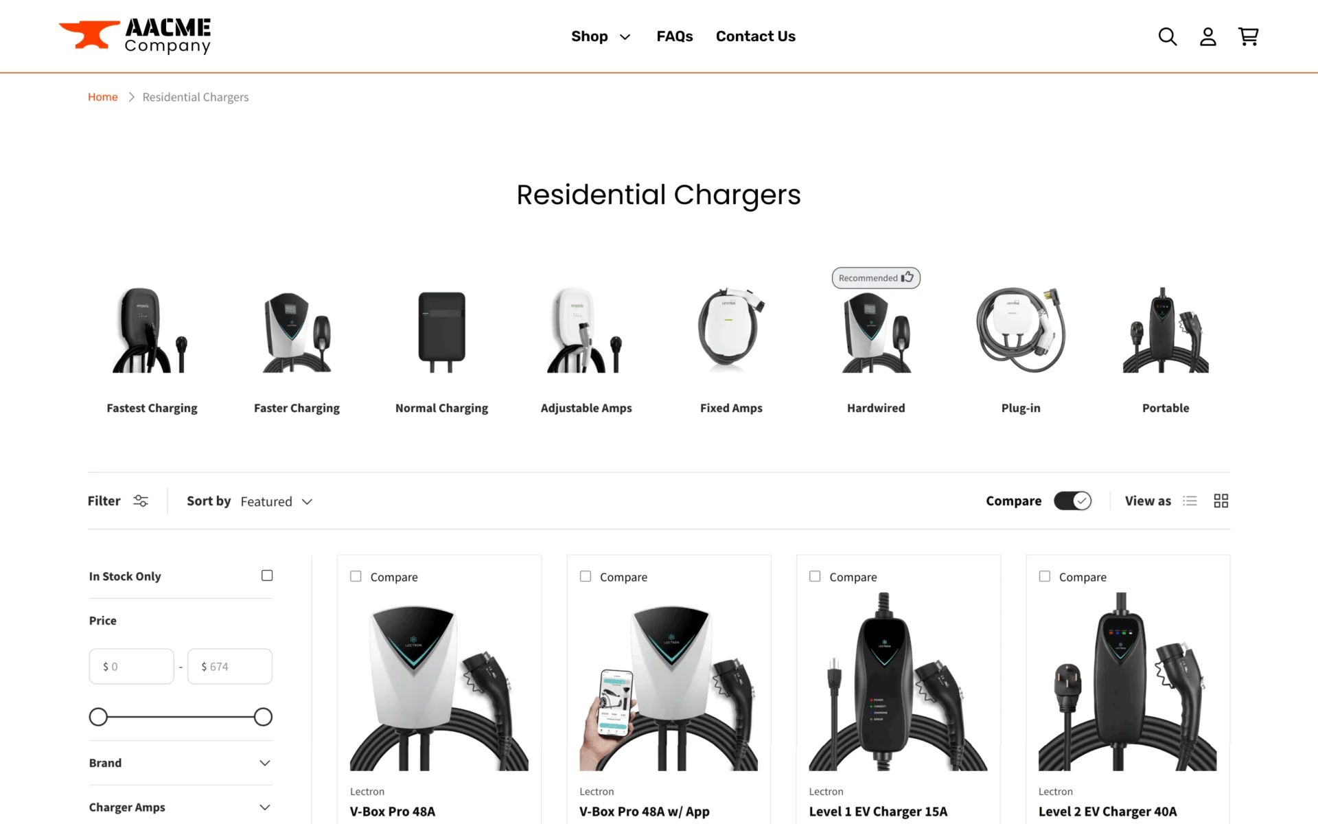 Residential chargers on the Raiven platform