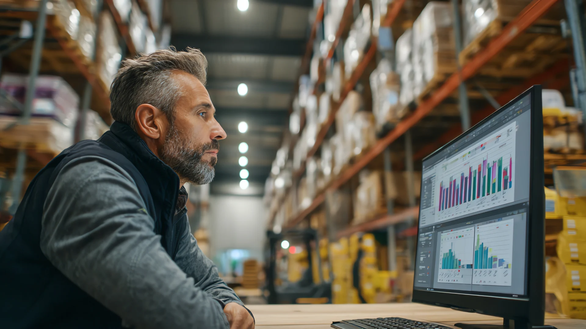 avoiding procurement chaos, contractor sitting at computer looking for materials to buy